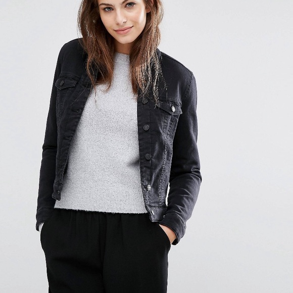 vero moda black denim jacket
